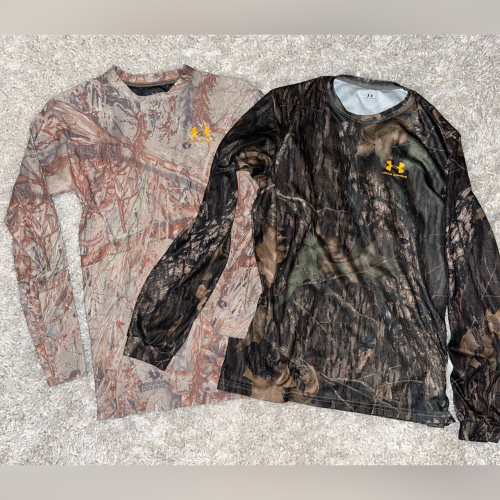Bundle of two under armour camo shirts